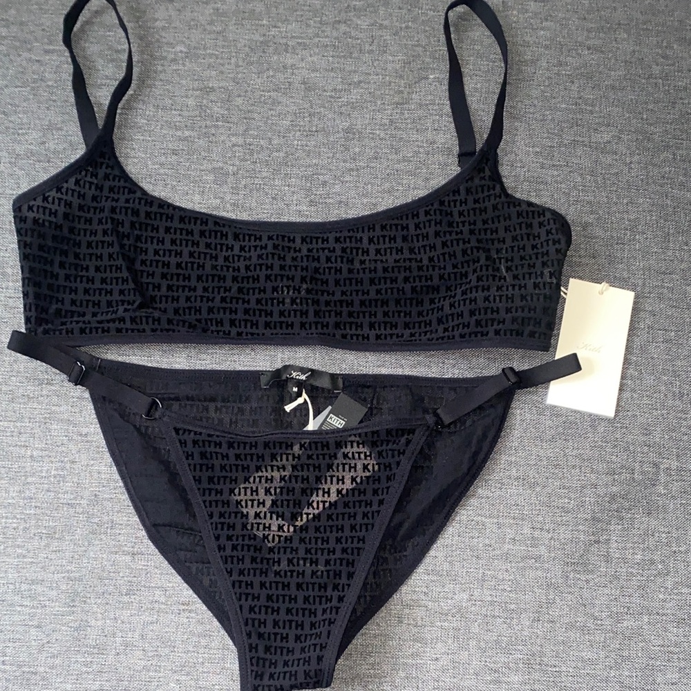 Kith Black Logo Lingerie Set
